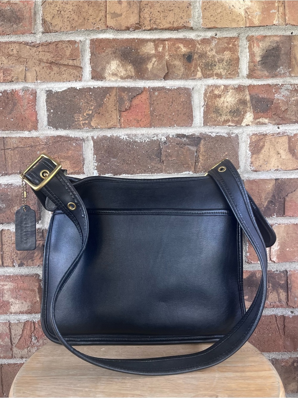 Vintage Coach Legacy Zip Bag 9966 in Black. Made in the United States